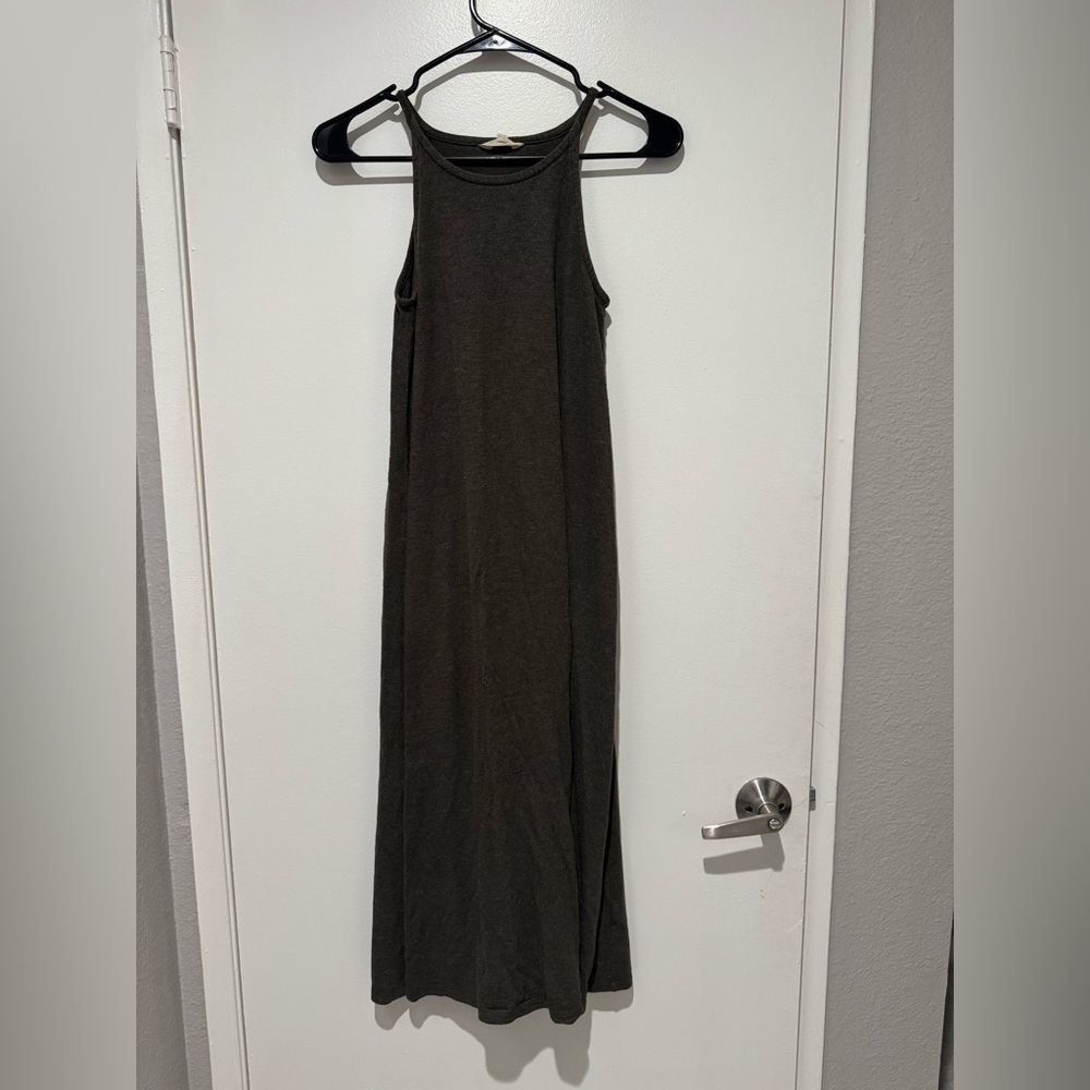 MADEWELL Grey Sleeveless Maxi Smock Dress SIZE XS